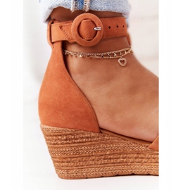 Sandalias Cuña Ante Maciejka 04565-29 Rojo marrón 1