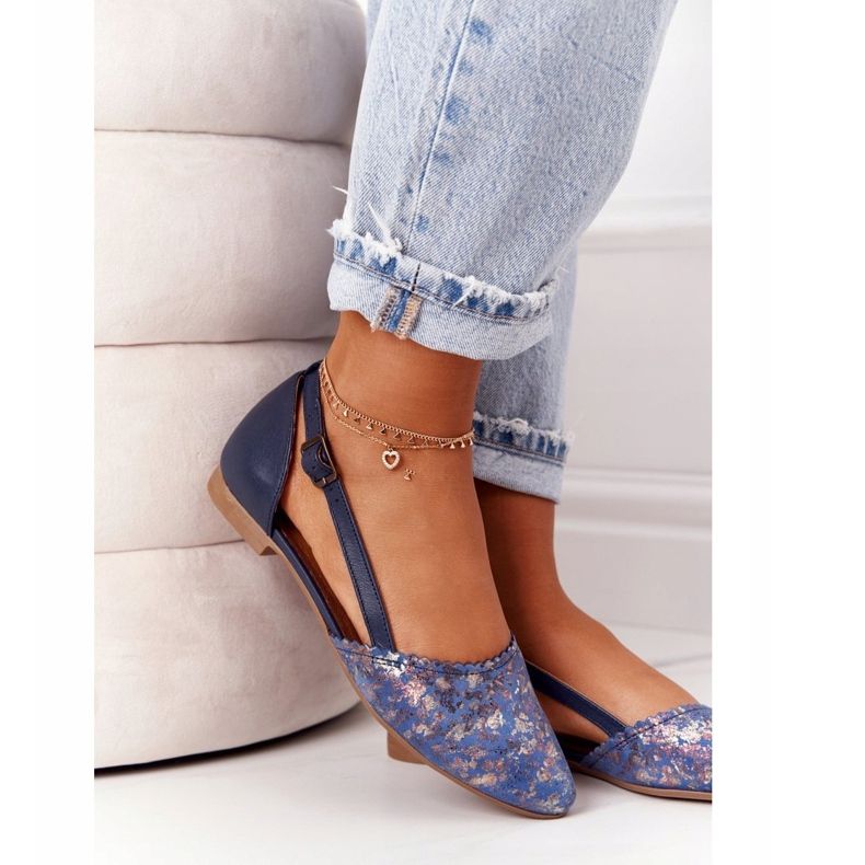 Maciejka 4972A-17 Bailarinas de Piel Azul Marino 2