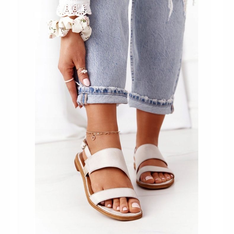 Maciejka 05167-25 Sandalias de piel dorada dorado 1