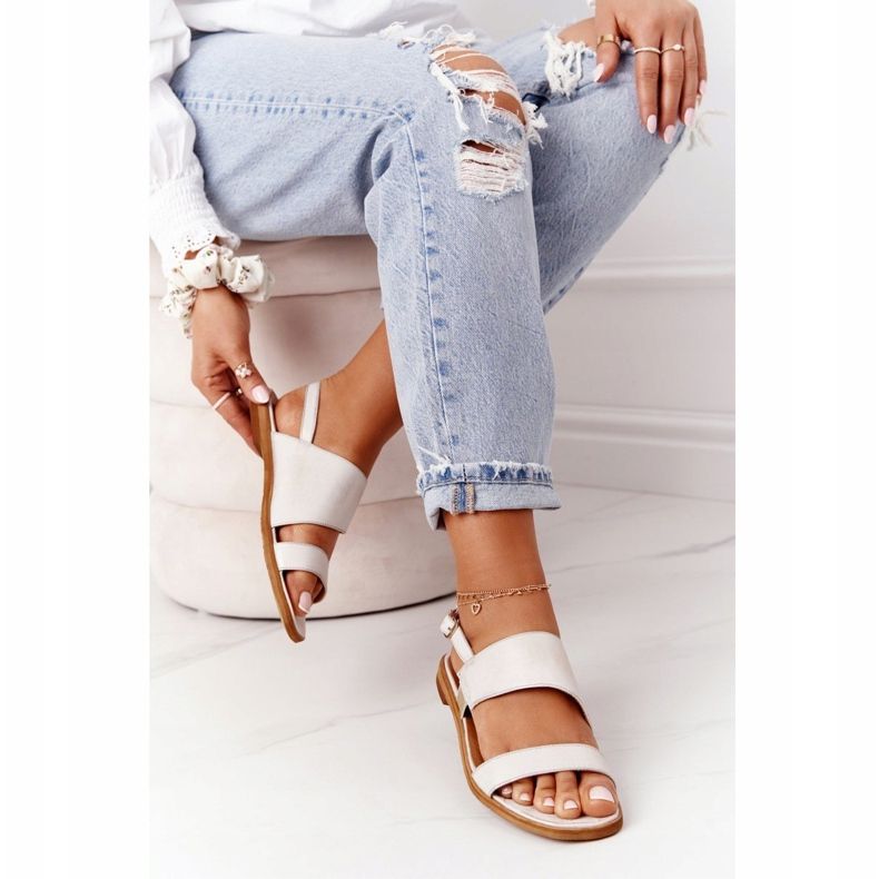 Maciejka 05167-25 Sandalias de piel dorada dorado 2