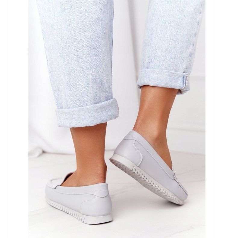 Mocasines en Piel Mujer S.Barski 97630 Gris 2