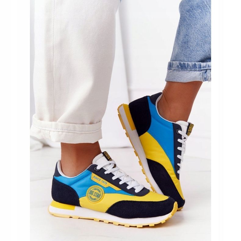 Zapatos Deportivos Mujer Memory Foam Big Star HH274525 Amarillo-Azul 2 Zapatos Deportivos Mujer Memory Foam Big Star HH274525 Amarillo-Azul 2