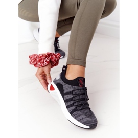 Zapatillas deportivas de mujer Memory Foam Big Star HH274532 Gris oscuro blanco 2