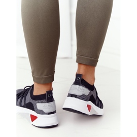Zapatillas deportivas de mujer Memory Foam Big Star HH274532 Gris oscuro blanco 3