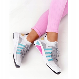 Zapatos Deportivos de Mujer Memory Foam Big Star HH274531 Blanco-Gris multicolor 8
