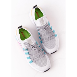 Zapatos Deportivos de Mujer Memory Foam Big Star HH274531 Blanco-Gris multicolor 9