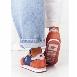 Zapatos Deportivos de Mujer Memory Foam Big Star HH274567 Azul-Naranja 5