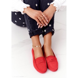 Mocasines de Ante de Mujer Big Star HH274668 Coral rojo 5