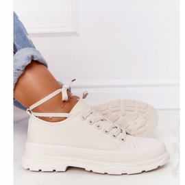 Zapatillas de mujer beige Travel Time en suelas grandes 6