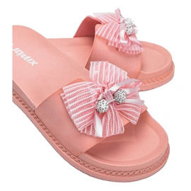 Zapatillas rosas con lazo Dido rosado 2