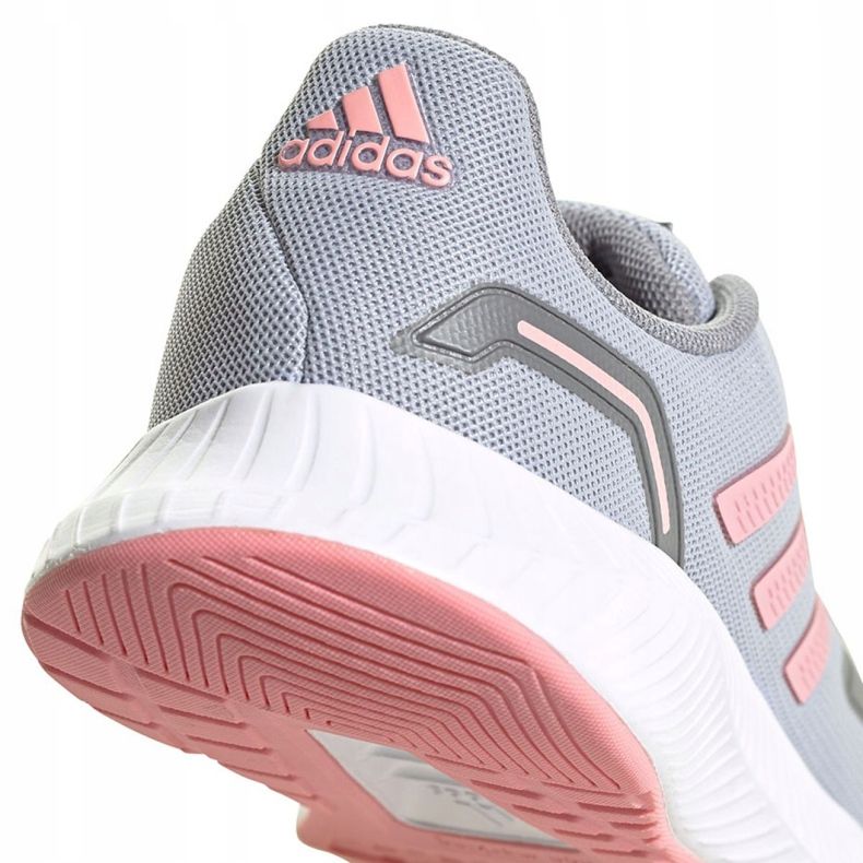 Zapatillas Adidas Runfalcon 2.0 K para niños gris-rosa FY9497 4