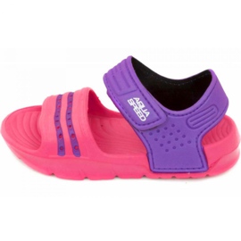 Aqua-Speed Sandalias de niña púrpura de espuma rosa 1