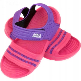 Aqua-Speed Sandalias de niña púrpura de espuma rosa violeta 2