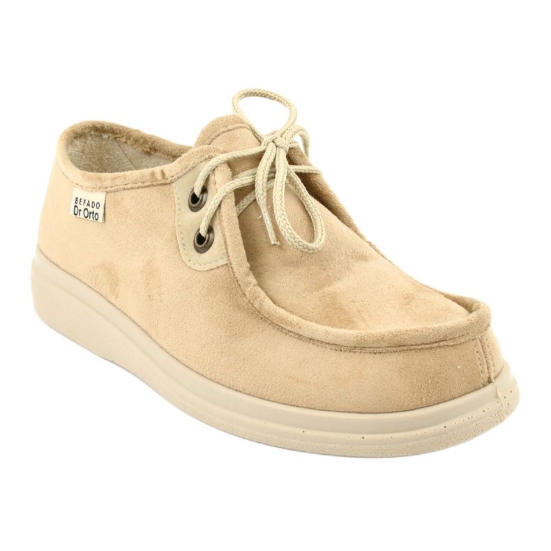 Zapatos de mujer befado pu 871D007 beige 1