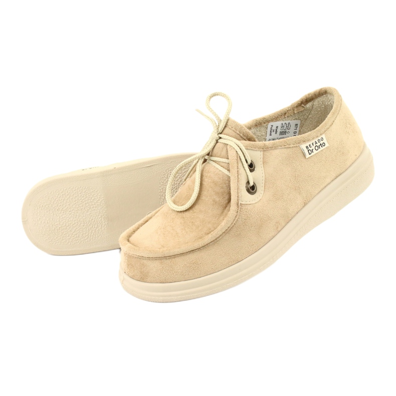 Zapatos de mujer befado pu 871D007 beige 5