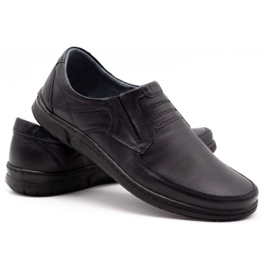 Olivier Zapatos sin cordones para hombre 7053 negro 5