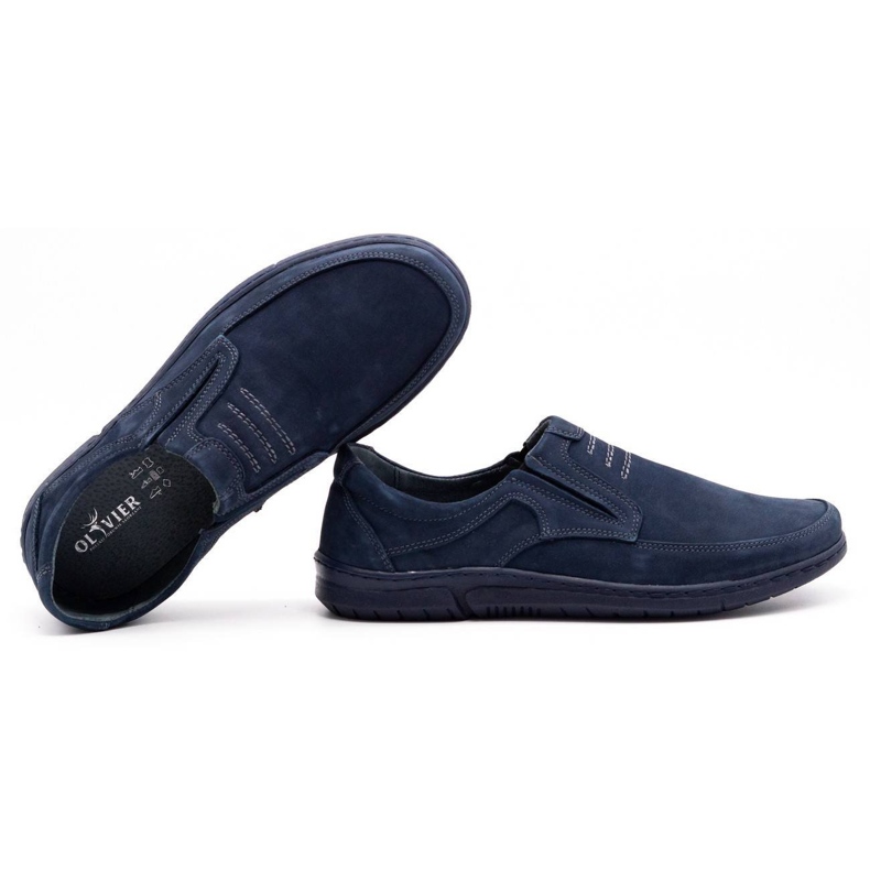 Olivier Zapatos sin cordones 7053 azul marino para hombre 2