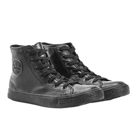 Zapatillas negras de hombre Quatros negro 1