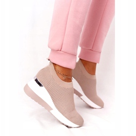 Zapatillas de deporte caladas Slip-On Wedge Beige HO248 Harmony 2