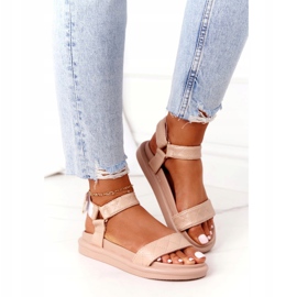 SEA Sandalias Plataforma Con Acolchado Beige CK197P Turn Around 3 SEA Sandalias Plataforma Con Acolchado Beige CK197P Turn Around 3