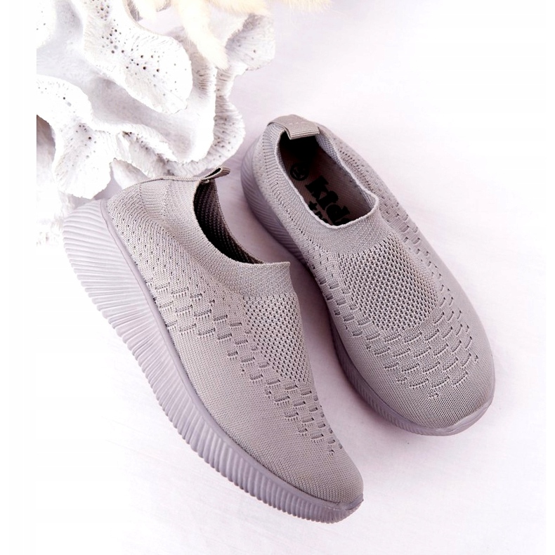 EVE Zapatos deportivos para niños Slip-On Grey School Trip gris 1