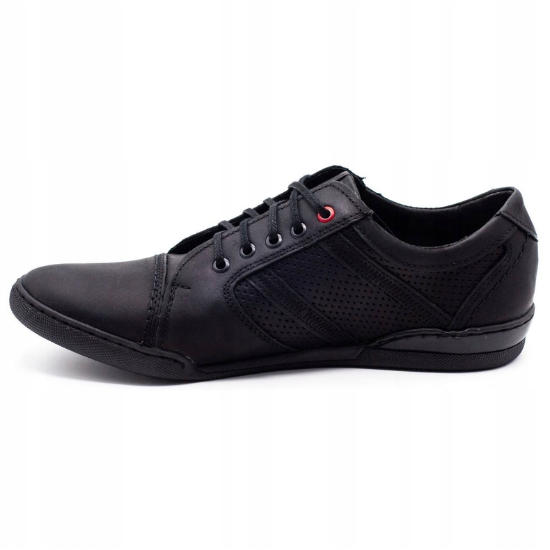 Polbut Zapatos casual hombre R3 Perforation Black negro 2