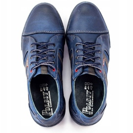 Polbut Zapatos casual hombre R3 Perforation Azul Marino 4