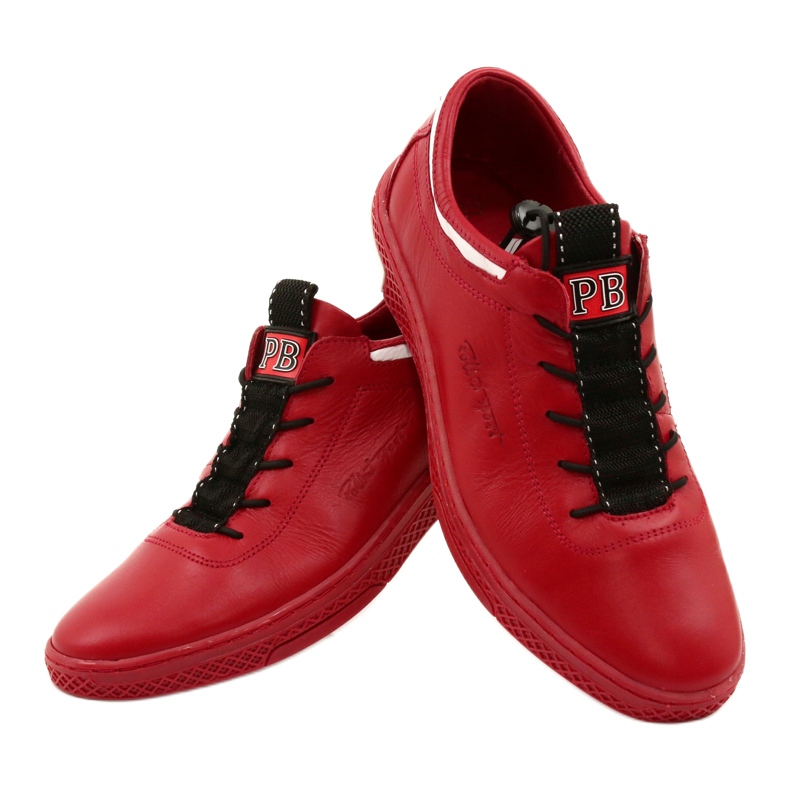 Polbut Zapato casual piel hombre K23 rojo 4