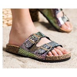 SHELOVET Zapatillas Con Efecto Holo negro 3
