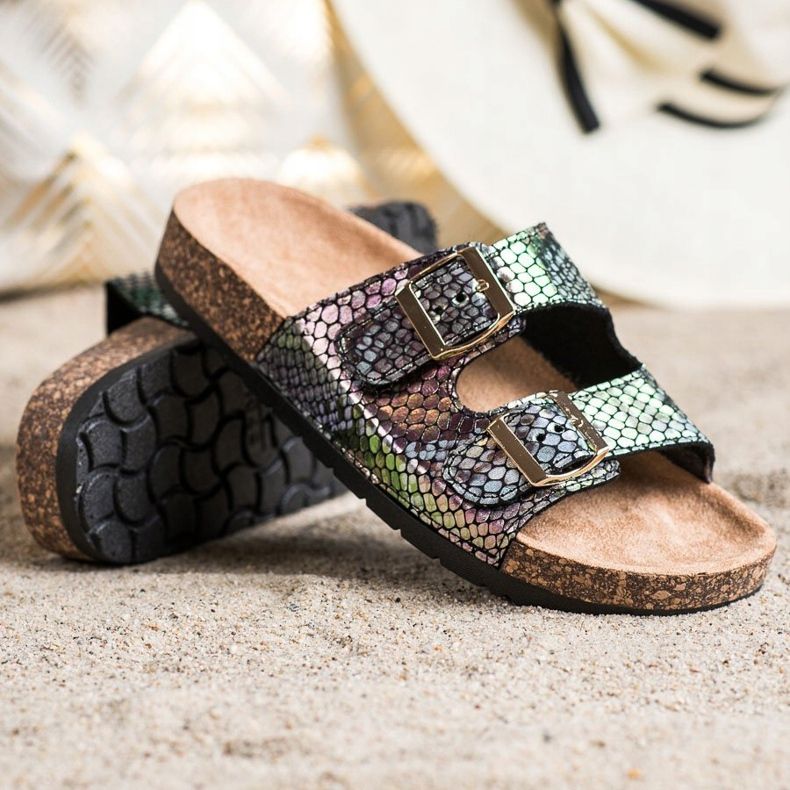 SHELOVET Zapatillas Con Efecto Holo negro 1