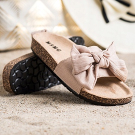 SHELOVET Zapatillas con lazo rosado 3
