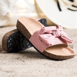 SHELOVET Zapatillas con lazo rosado 3
