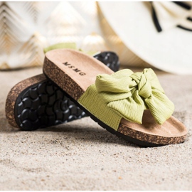 SHELOVET Zapatillas con lazo verde 3