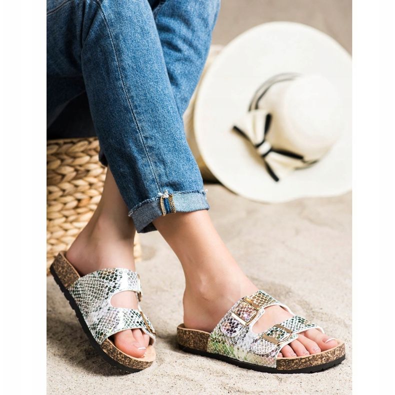 SHELOVET Zapatillas Con Efecto Holo plata gris multicolor 1