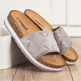 Comer Zapatillas cómodas en la plataforma gris 2
