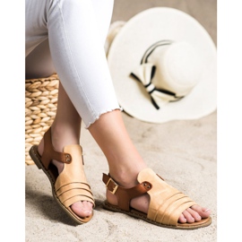 Sandalias VINCEZA cerradas beige marrón 3
