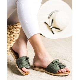 Pantuflas VINCEZA de ante verde 3