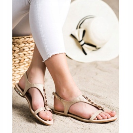 Sandalias Con Adornos Dorados VINCEZA 3