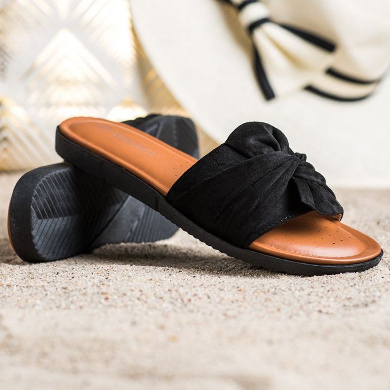Sandalias Vinceza de ante negro 1