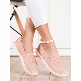 SHELOVET Alpargatas Textiles rosado 3