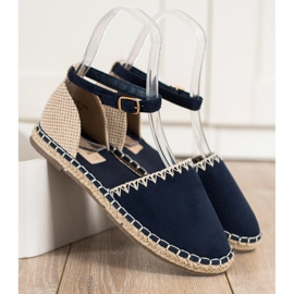 Goodin Alpargatas azul marino con ante beige 1
