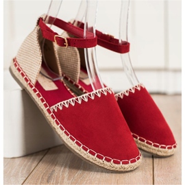 Goodin Alpargatas rojas con ante beige rojo 3