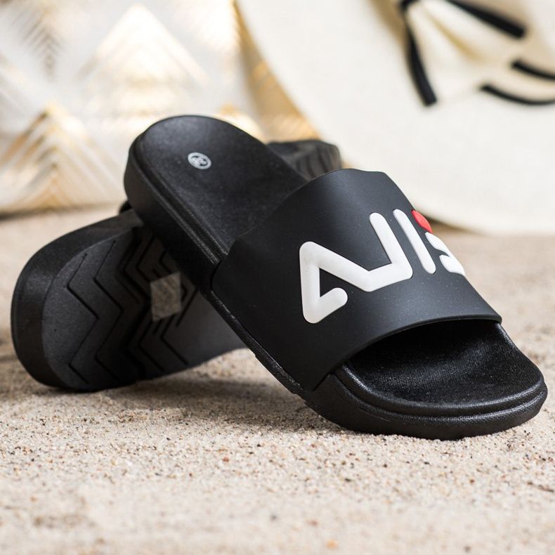 SHELOVET Chanclas cómodas negro 1