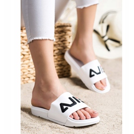 SHELOVET Chanclas cómodas blanco 2