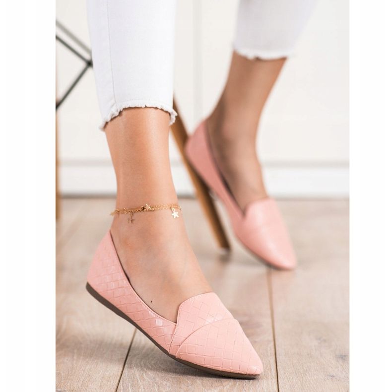 Seastar Bailarinas de moda con cuero ecológico rosa 1