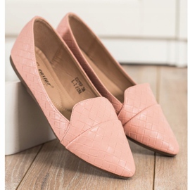 Seastar Bailarinas de moda con cuero ecológico rosado 3