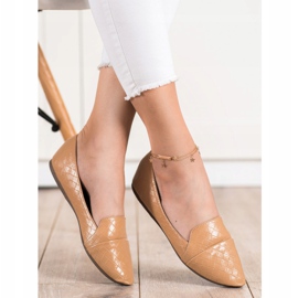 Seastar Bailarinas de moda con cuero ecológico marrón 1 Seastar Bailarinas de moda con cuero ecológico marrón 1