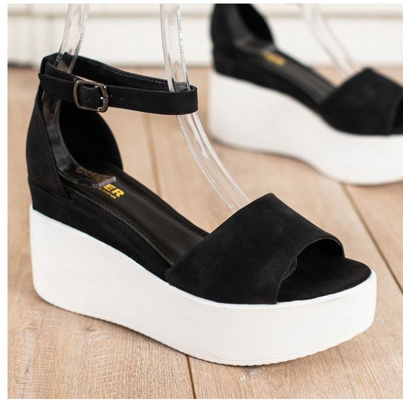 Comer Sandalias ligeras en la plataforma negro 2