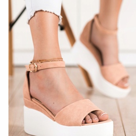 Comer Sandalias ligeras en la plataforma beige 2