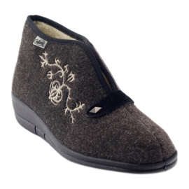 Zapatillas de mujer con aislamiento Befado 031d027 marrón gris 1